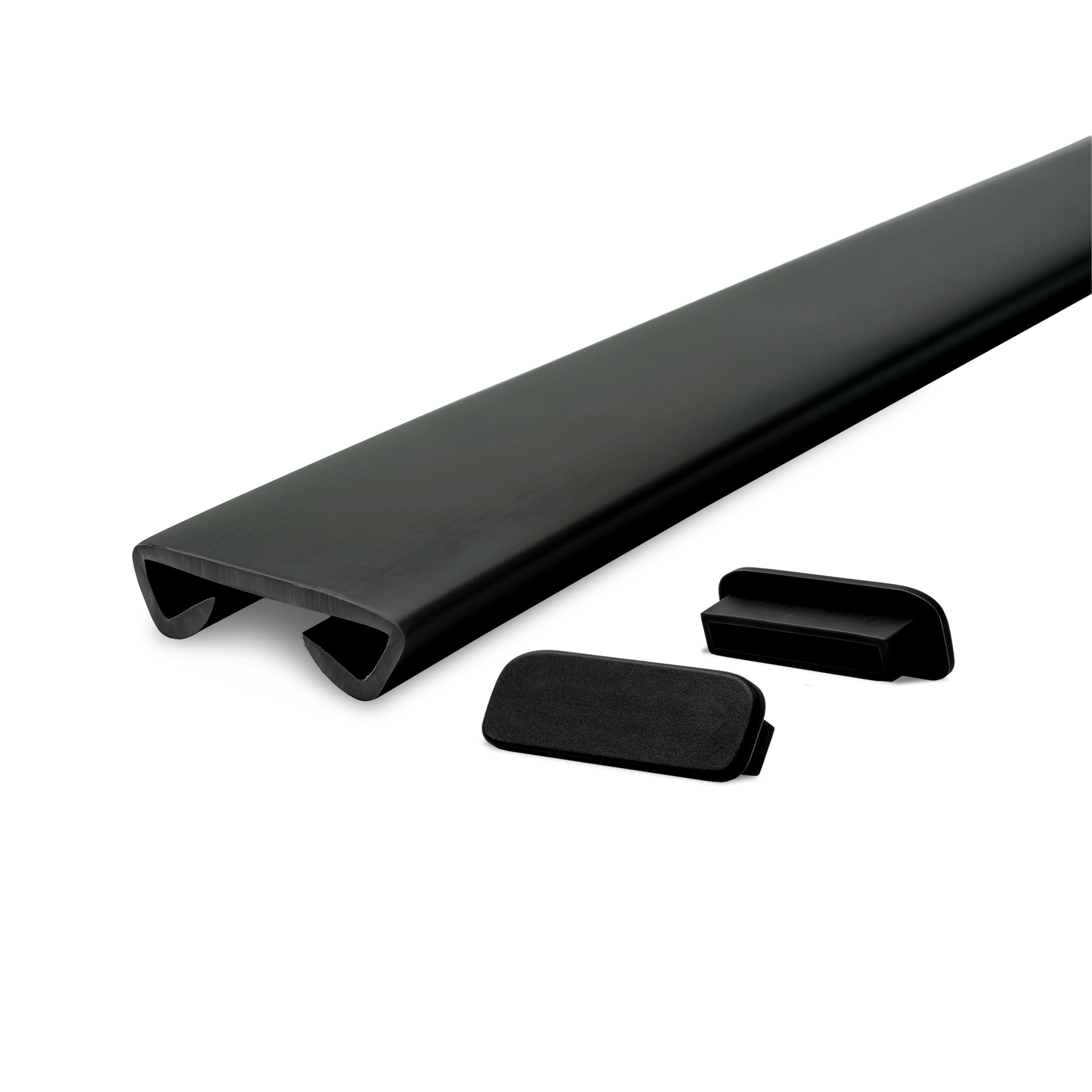 Poręcz PVC 40x8 mm - profil na poręcz schodową antypoślizgowy STANDARD - 25 m, czarny