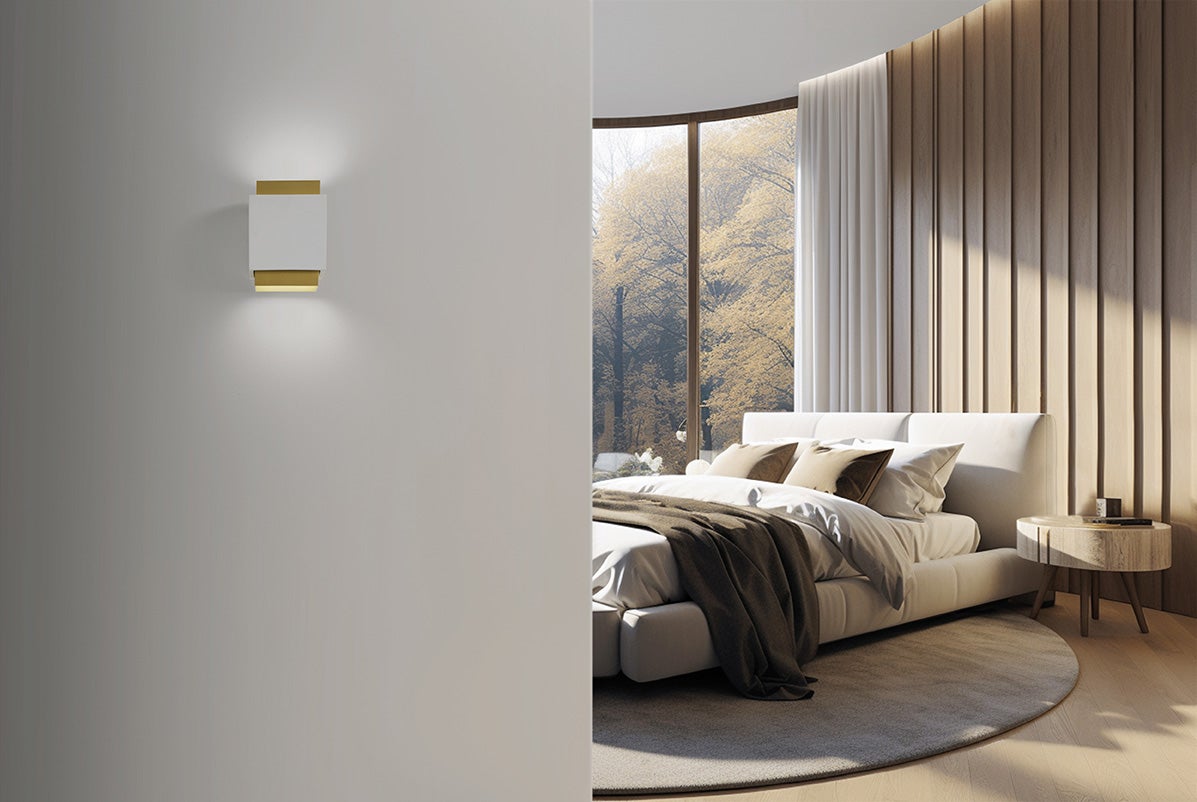 SYME Applique 2 Lumières Carrée Laiton - 2