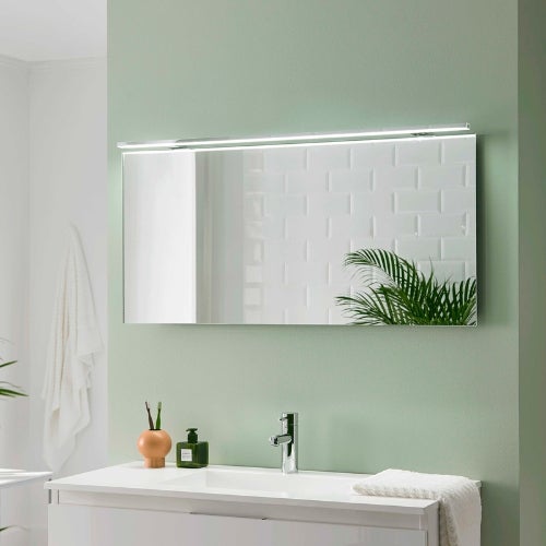 Aplique LED para Espejo de Baño - Luz Blanca Neutra (4000K) - 10.7 x 29 x 100 cm | Modelo Pegaso Cromo - 2