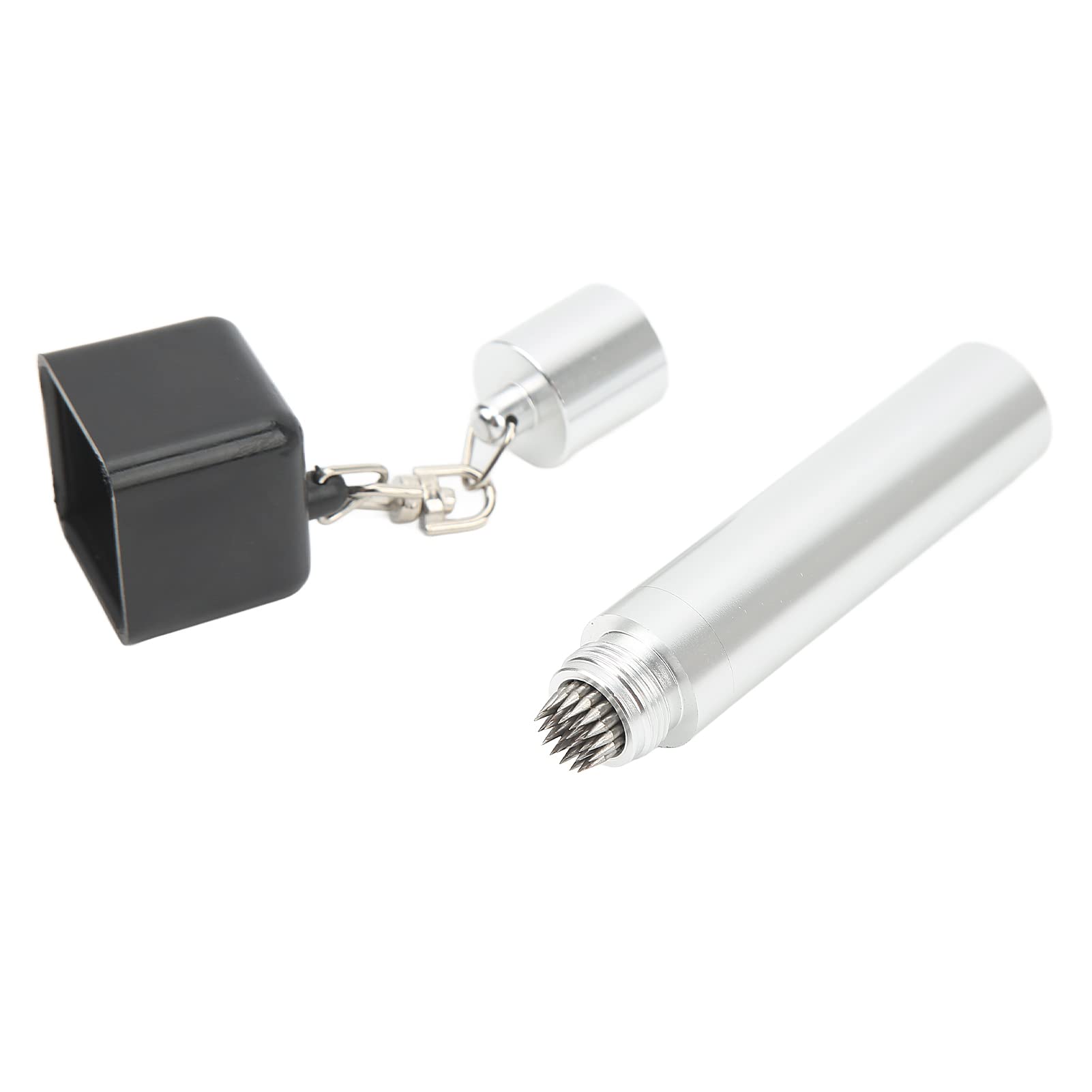 VGEBY Porte-Craie Billard Magnétique Octogonal – Étui Aluminium & Cuir Avec Clip, Accessoire Snooker Portable
