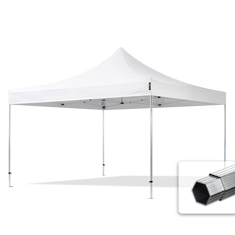 4x4 m Namiot Ekspresowy PROFESSIONAL Alu 40 mm, trudnopalny, biały