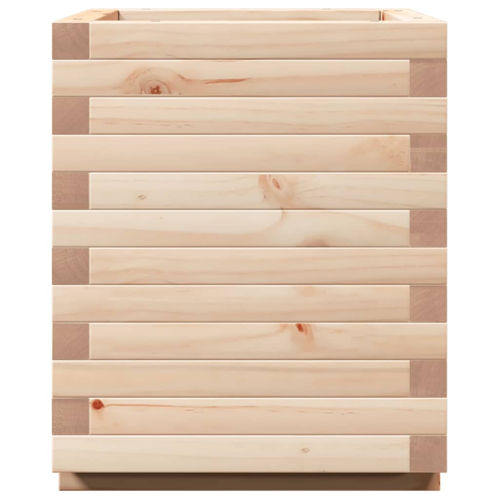 Jardinière bac lit surélevé plantes fleurs terrasse jardin 40 x 40 x 49,5 cm bois de pin massif marron 02_0037566 - 3