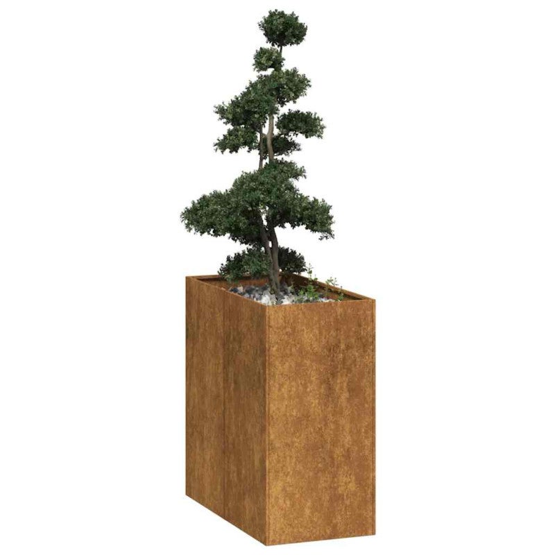 Doniczka Rusty 40x80x80 cm Stal nierdzewna vidaXL