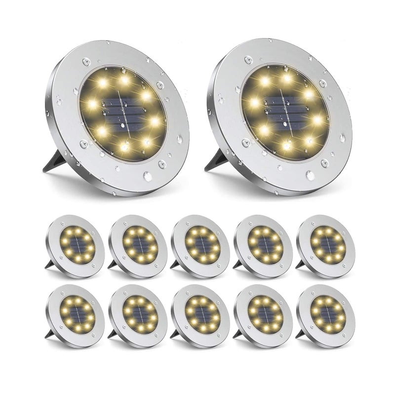 Lampy solarne gruntowe diodami LED wodoodporne oświetlenie słoneczne oświetlenie solarne krajobrazowe ogrodu dziedziniec patio trawnik ciepłe światło