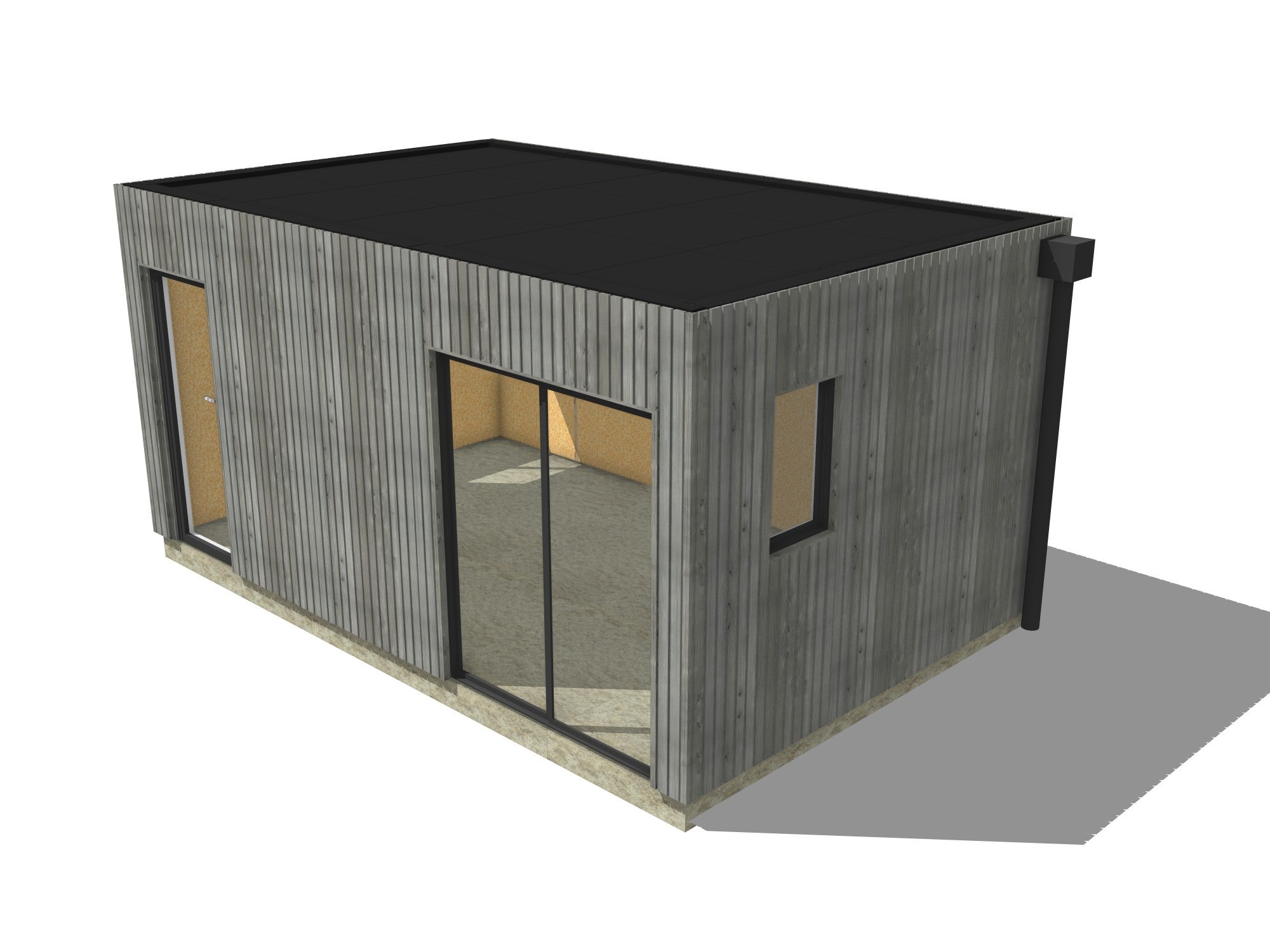Annexe de jardin bois en bois 5,5 x 3,5 x 2,7 m - 2