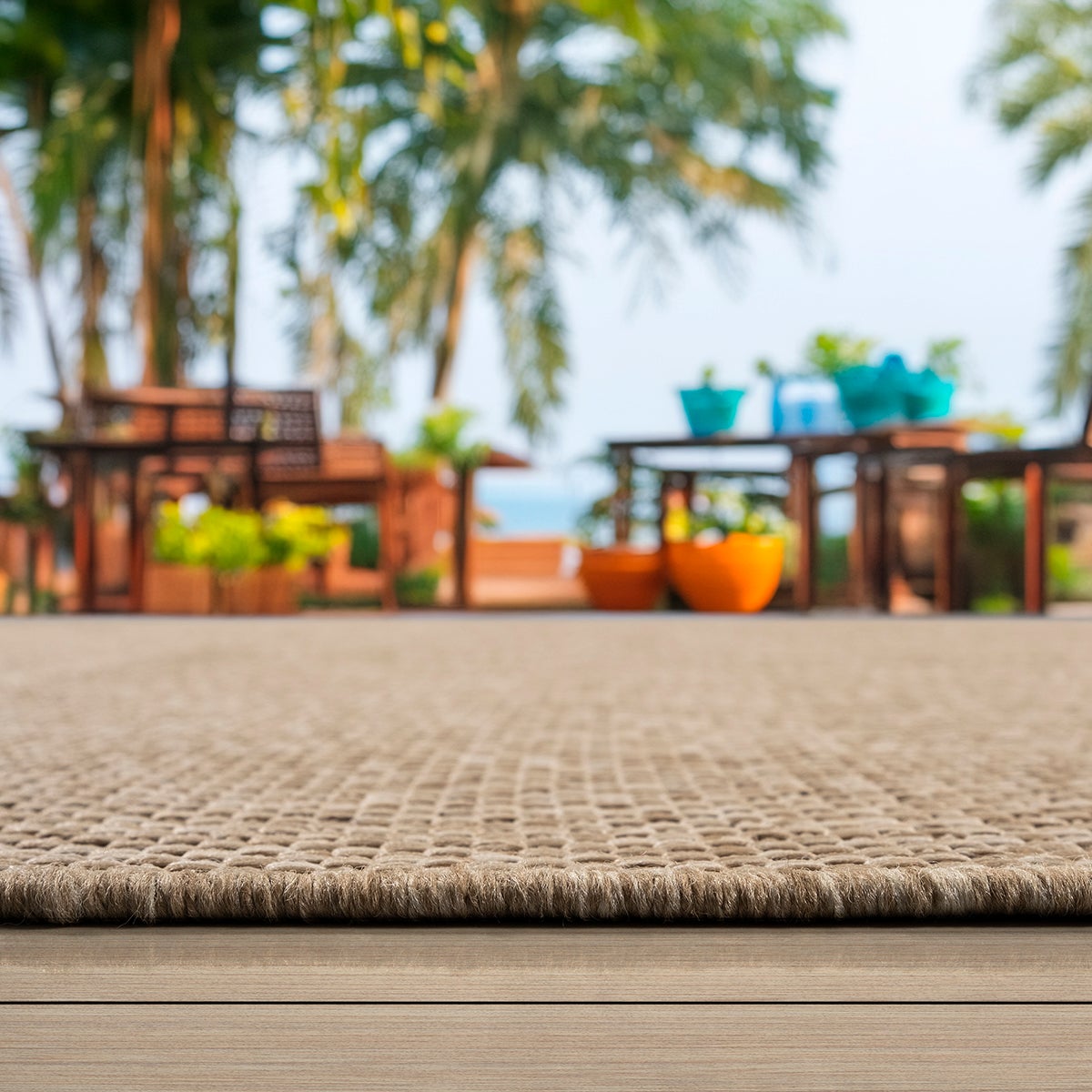 Alfombra Maestro exterior moderna clásica, Natural, 200 x 280 cm - 4