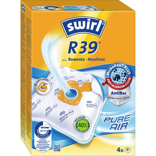 Confezione Da 4 Sacchetti Originali Swirl S70 Per Aspirapolvere – Filtro 5 Strati MicroPor, Chiusura Antipolvere Per Bosch, Siemens E Privileg