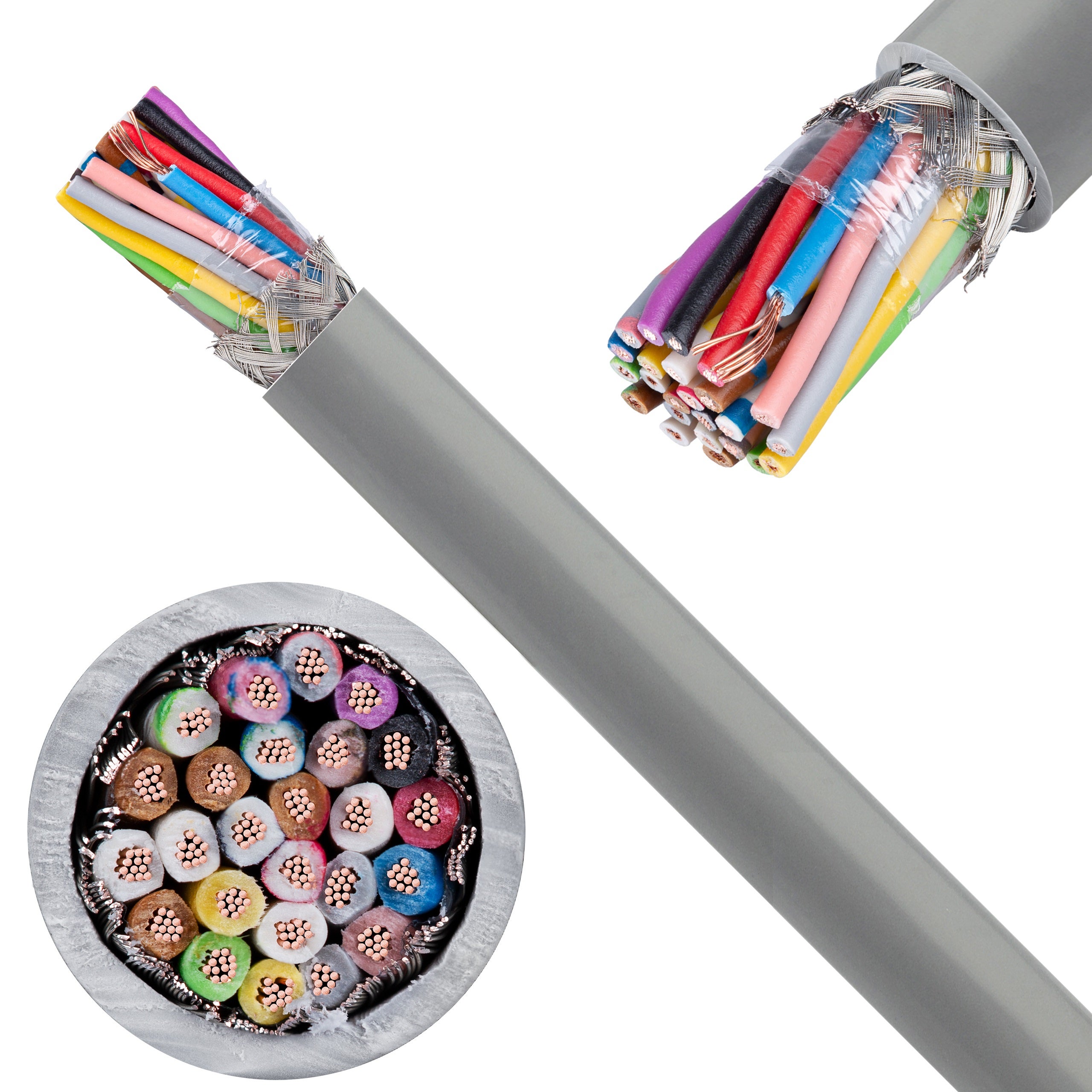 Kabel sterowniczy ELITRONIC-CY LIYCY 25x0,25mm2 szary 250/500V ekranowany olejoodporny linka TKD 100m