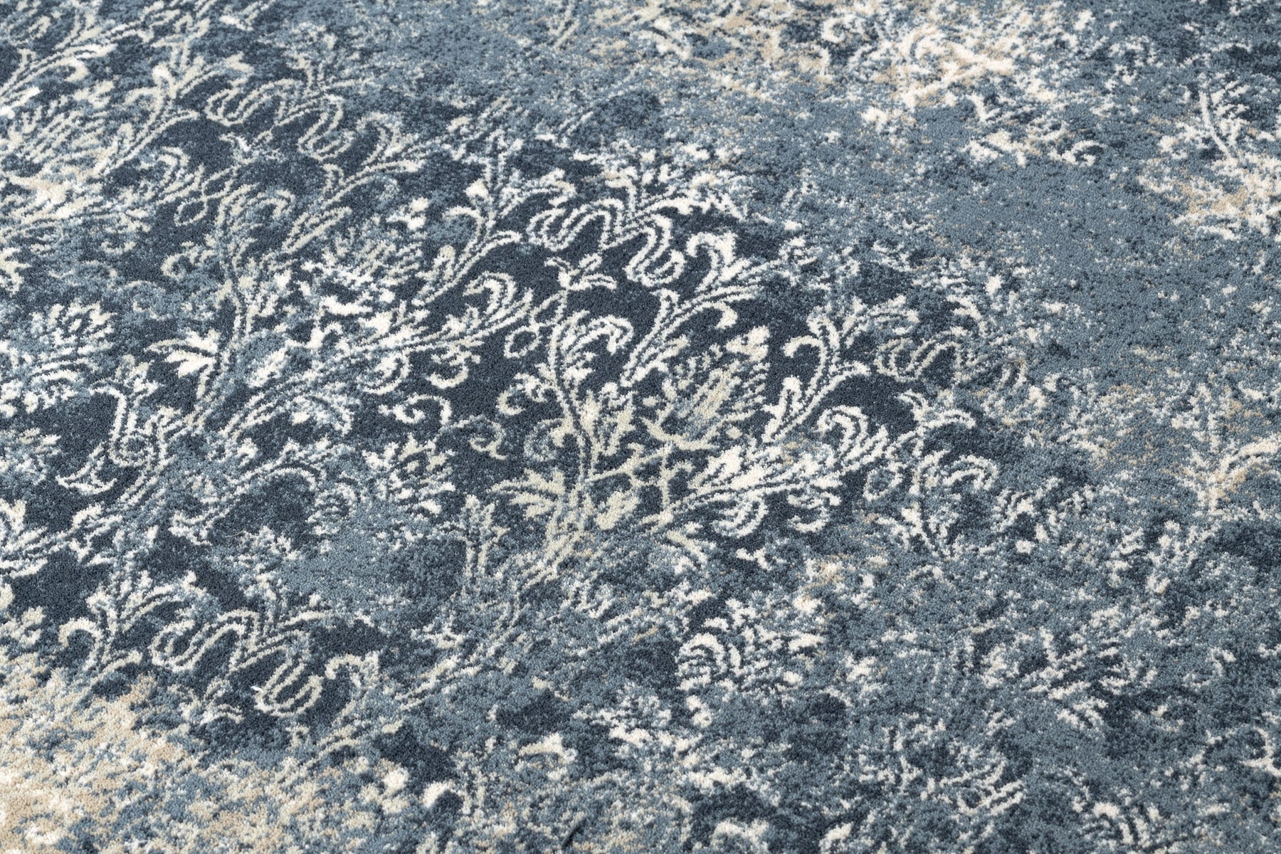 Dywan wełniany NAIN Przecierany vintage 7010/50911 granat / beż 160x230 cm - 5