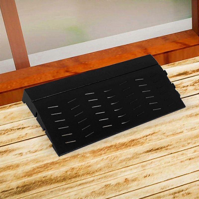 Rampe d'accès pour fauteuil roulant pour portes, marches, allées et trottoirs - Rampe de seuil portable pour robots balayeurs() - 2