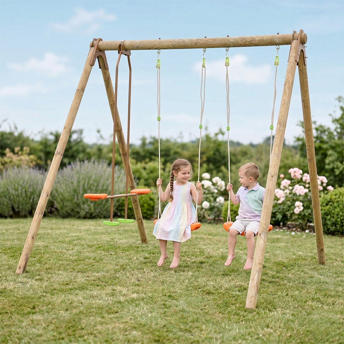 Portique bois Artix Darifou 2,30 m 4 enfants - 2