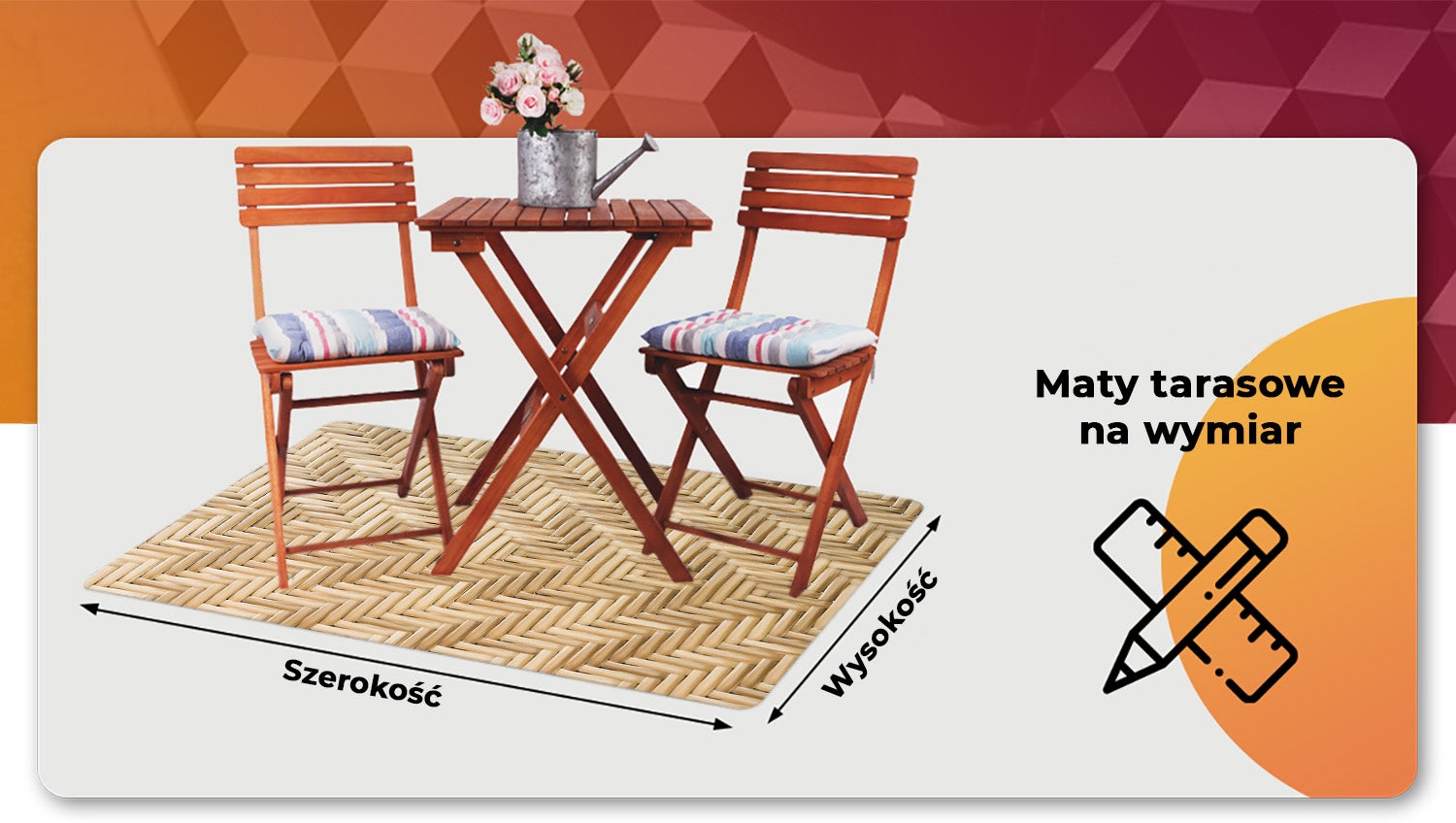 Dywan winylowy dekoracyjny wiklinowa tekstura nowoczesna mata winylowa do przedpokoju idealna na taras i balkon 120x80 cm – Tulup - 6