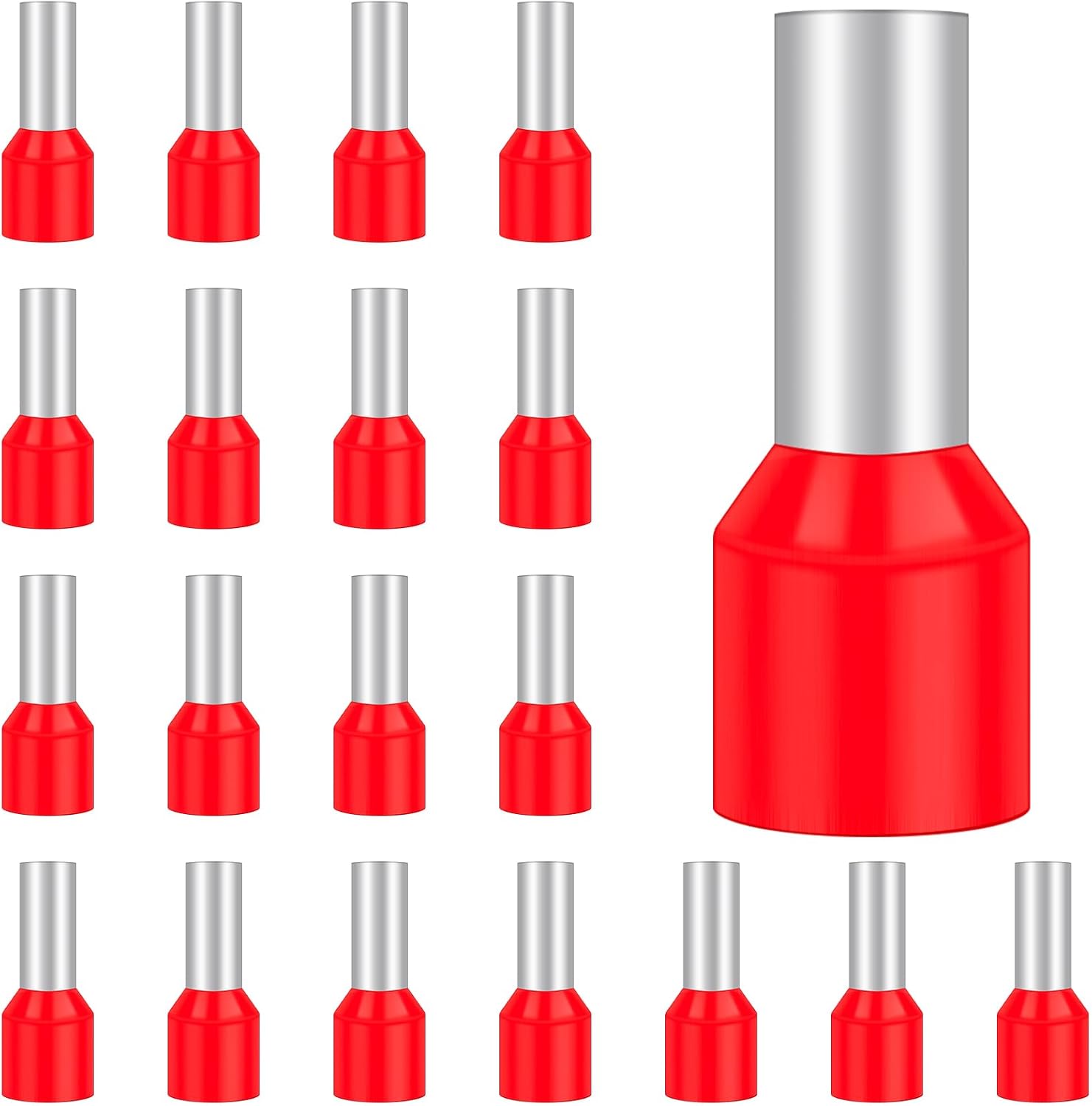 10 Cosses Mâles 4,8 Mm Rouge - Pour Câbles 0,5 à 1 Mm² (intérieur, 250V) - Neuf En Sachet