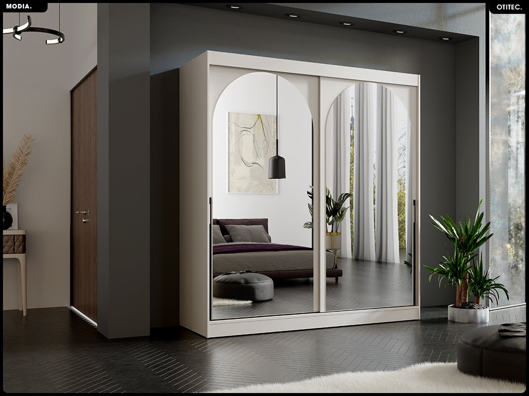 Bibliothèque pour Séjour en Bois Beige H. 215 x l. 200 x P. 65 cm - 2