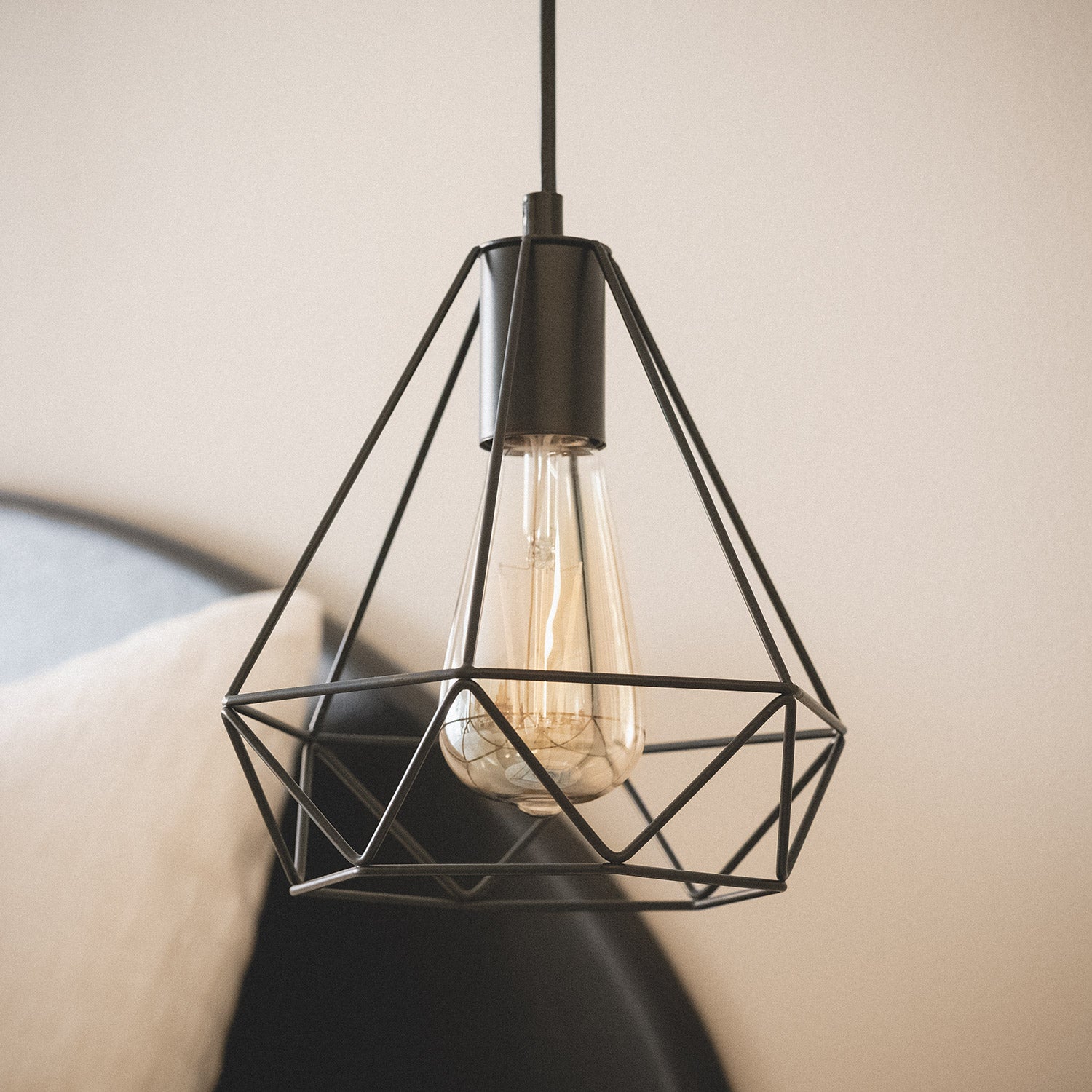 Lustre Suspension Métal Sardo, Noir, Métal, E27, IP20, 1250 mm x 200 mm x 200 mm - 8