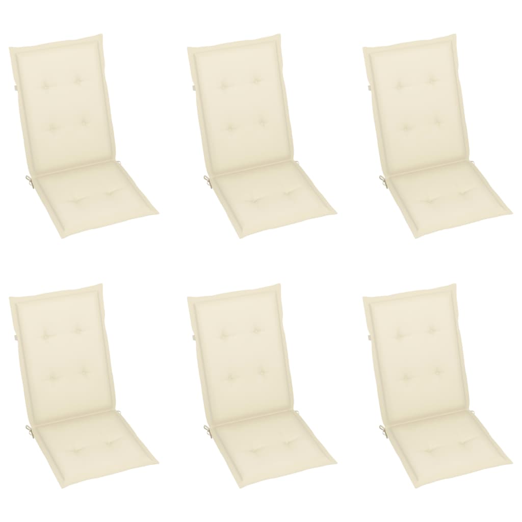 Maison Exclusive - Chaises pliables de jardin lot de 6 avec coussins Bois d'acacia - 6