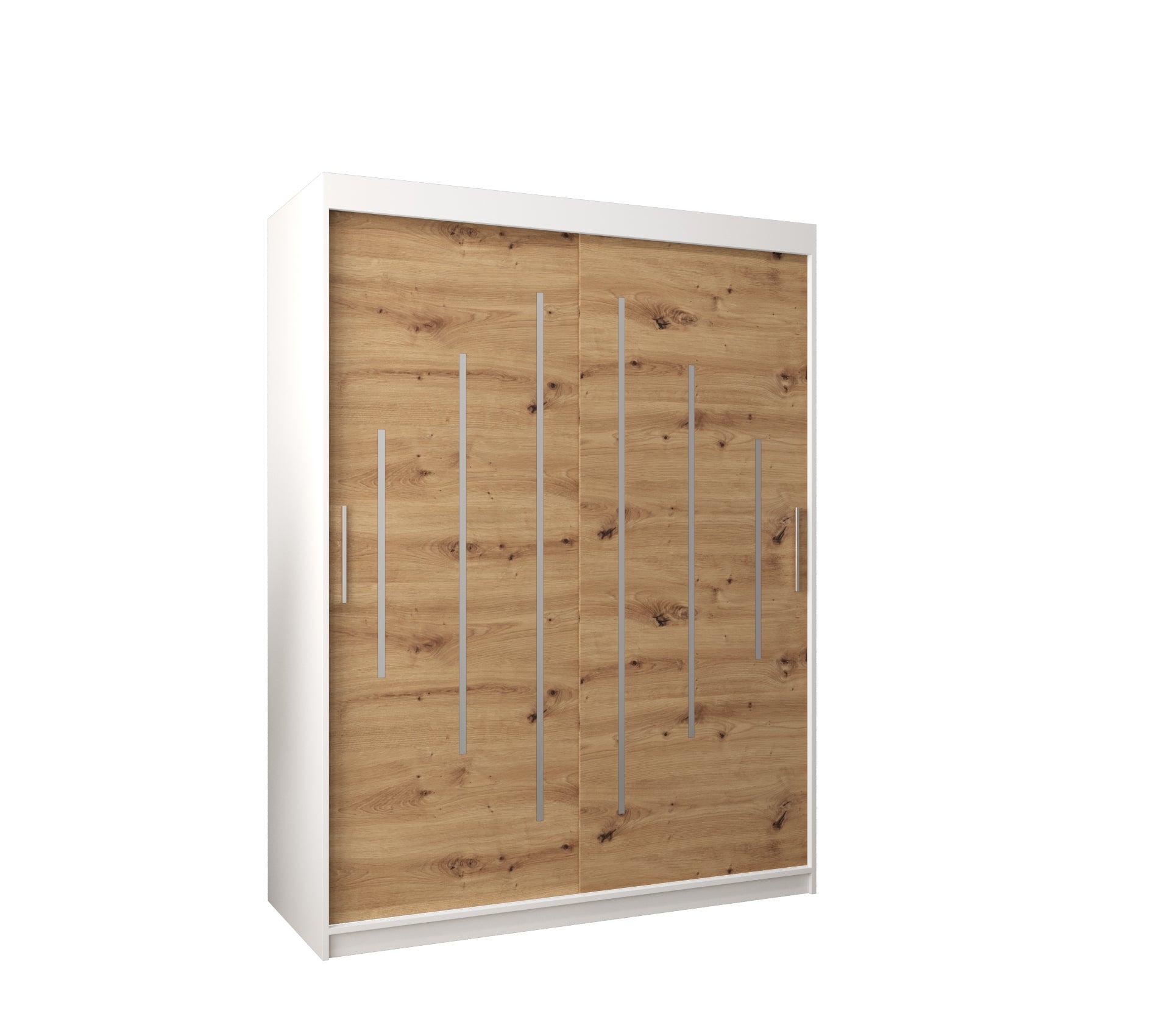Szafa przesuwna garderoba York 150 x 62 x 200 cm Biały + Artisan - Abiks Meble
