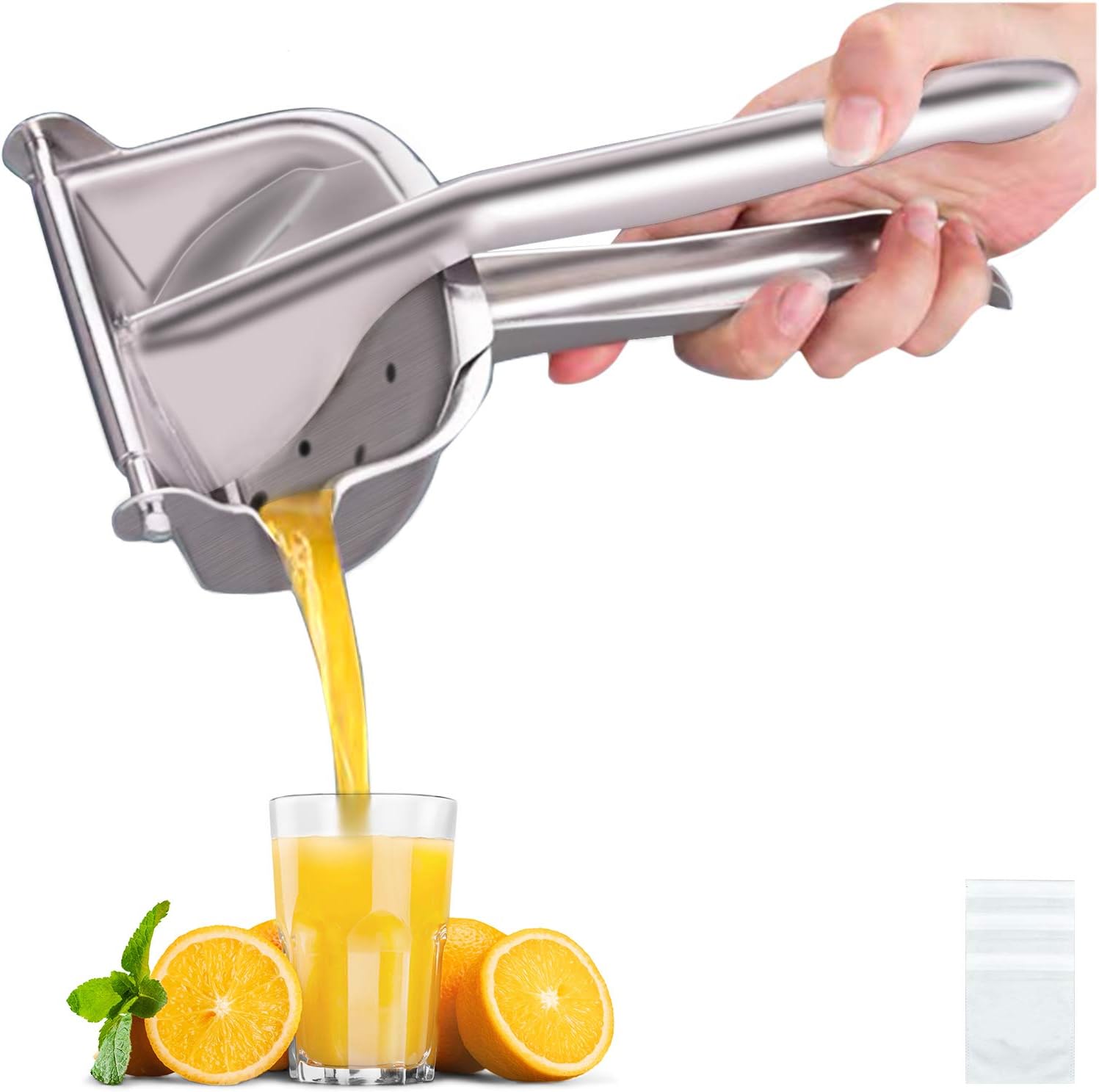 Presse-agrumes manuel de haute qualité pour citrons et oranges, presse-agrumes manuel en verre sans plomb pour jus d'agrumes aîchement pressé pour un usage domestique  15