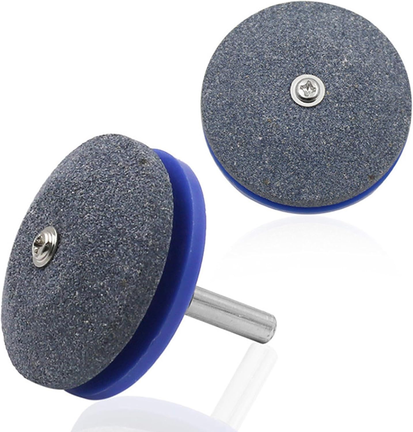 4 Pièces Affuteur Lame Tondeuse Affûteur de Lame Tondeuse À Gazon Affûteur de Tondeuse À Gazon 2 Pièces Bleues, 2 Pièces Noires Parfait - 2