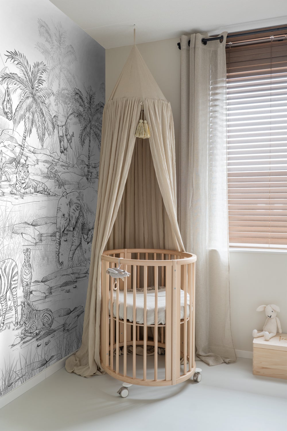 Fototapeta zwierzęta dżungli czarno-białym - 250 x 279 cm - ESTAHOME - 3