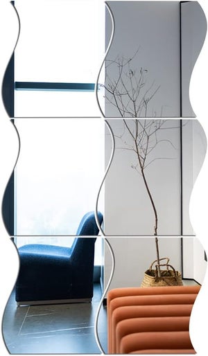 DARENYI 20 Pièces Miroirs Muraux Ronds 6cm Adhésifs - Décoration DIY Autocollants Pour Salon Et Artisanat