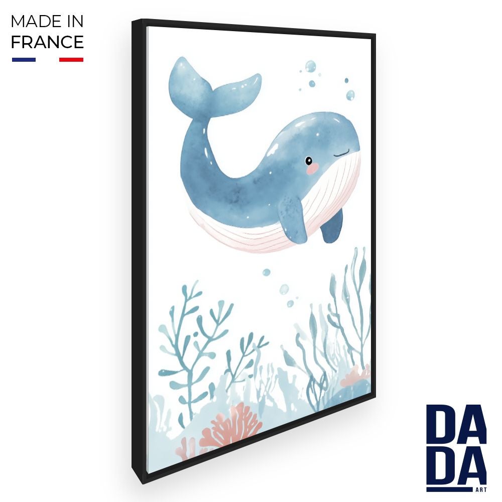 Tableau Toile Encadré 5 Pièces – Décoration Murale Baleine Pour Salon, Coiffure, Beauté