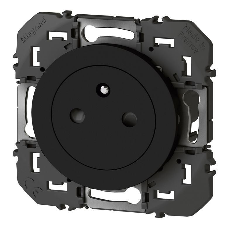 Prise de courant Dooxie Legrand - 2P+T - 16A - Affleurante - Noir mat - 2
