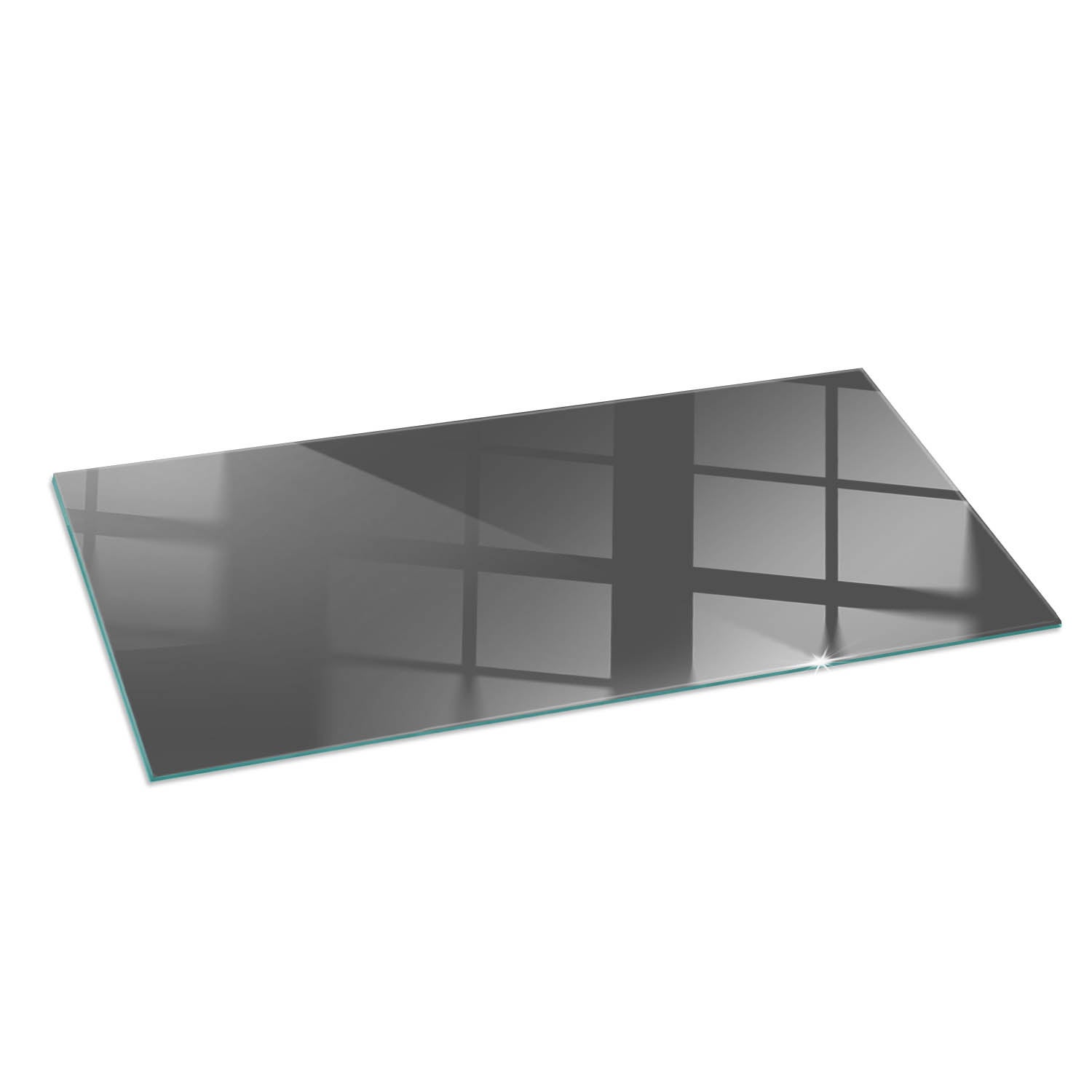 Szkło hartowane na podłogę pod kominek - 125x50 cm - Kolor Szaro-brązowy - TULUP