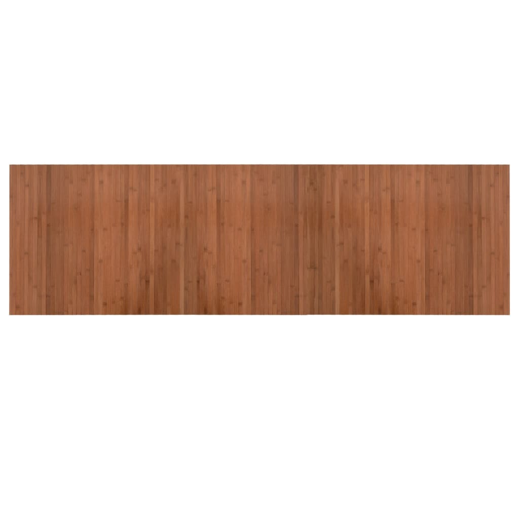 Tapis rectangulaire marron 60x200 bambou - 2