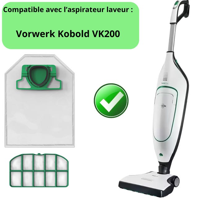 Pack accessoires pour Vorwerk Kobold VK200 Sac aspirateur