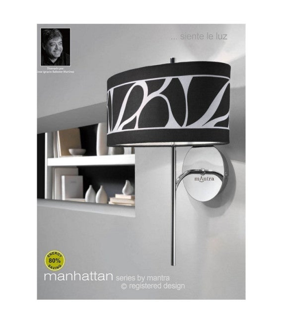 Suspension Manhattan Chrome poli, blanc givré - 3
