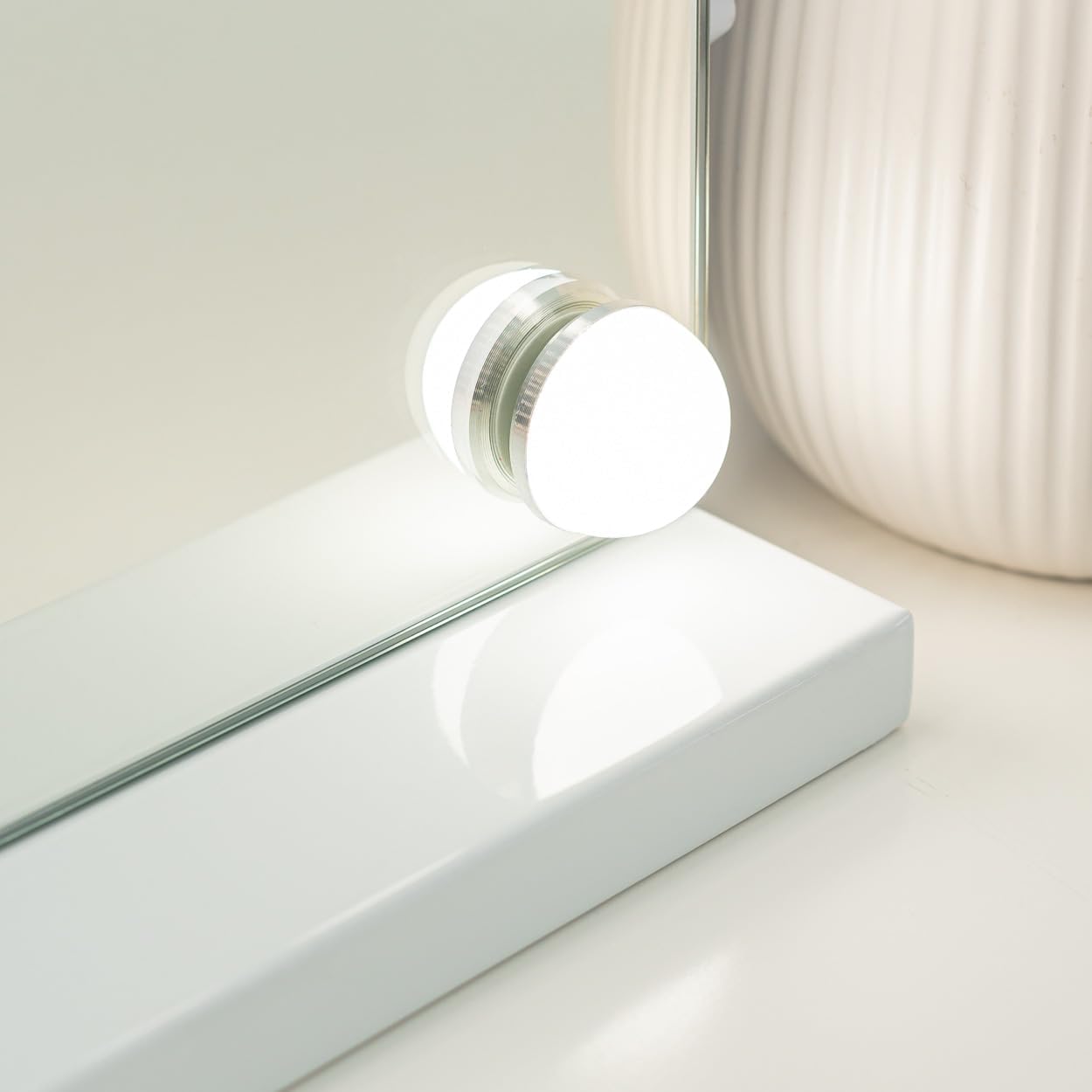 Flamingueo Miroir de Maquillage 15 Led 3 Modes 58x43x12cm Blanc - 6