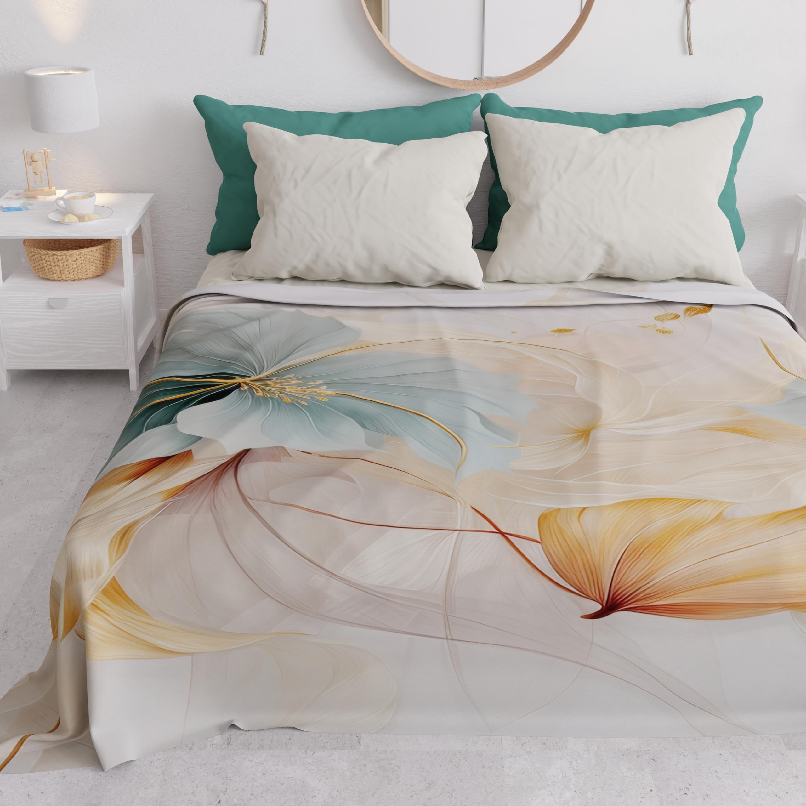 Copriletto Matrimoniale Primavera/Estate PETTI - Leggero In Microfibra Anallergica, Tropical 06 - Made Italy - Foto 3