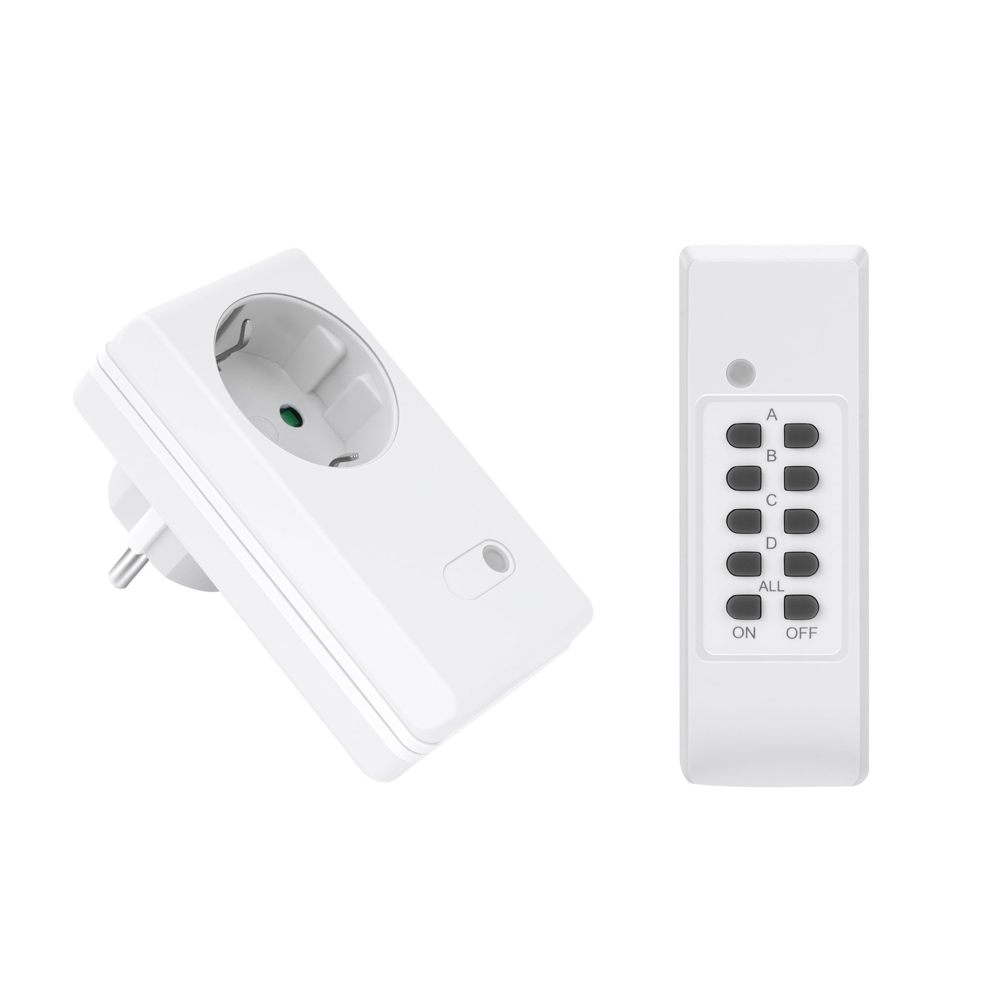Presa Smart Telecomando SEC24 - Kit 6 Prese + 2 Telecomandi - 3680W - Programmabile Per Luci E Elettrodomestici - 5