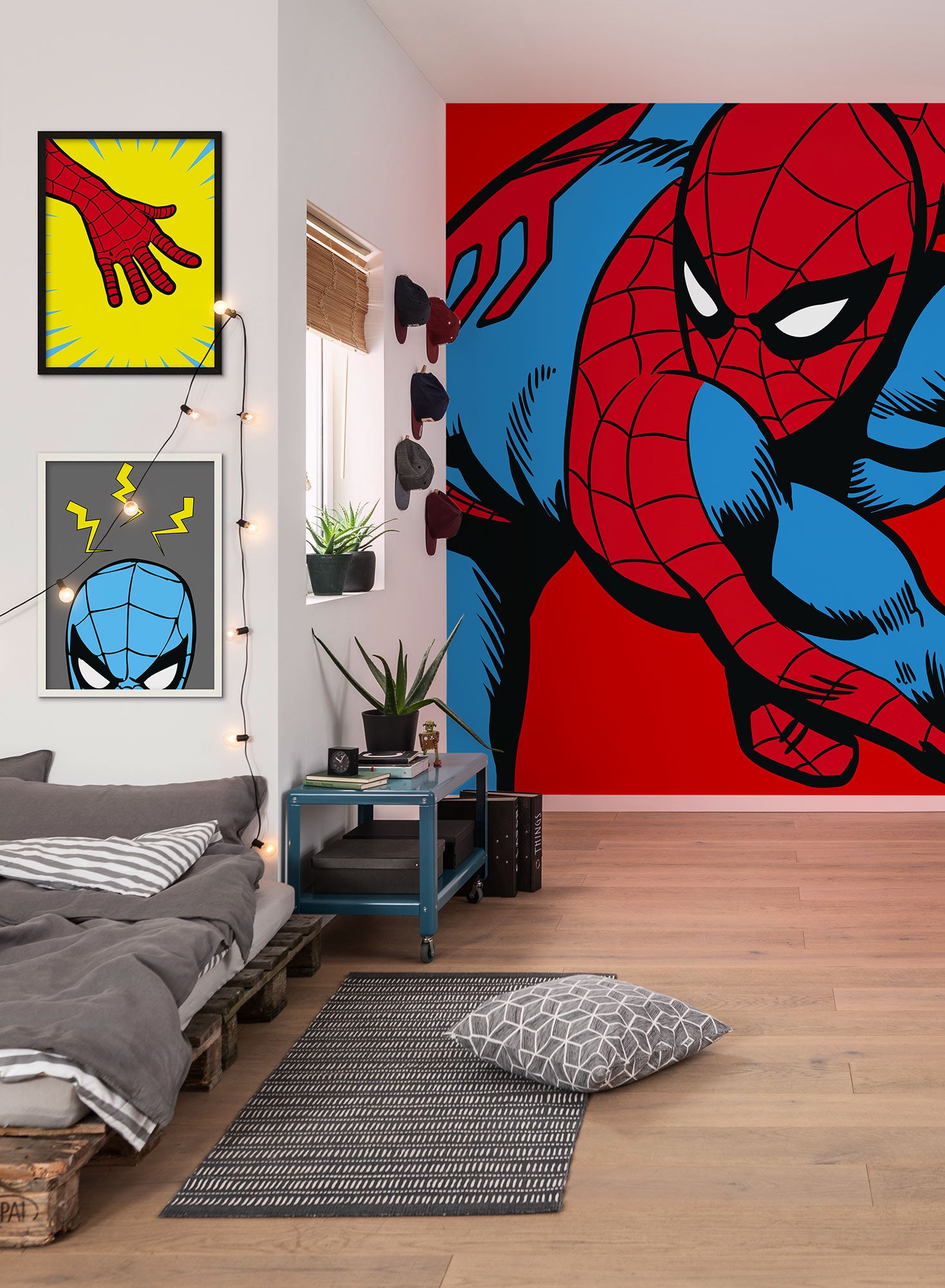 Papel pintado no tejido panorámico de komar - marvel powerup spider-man watchout - talla: 200 x 250 cm