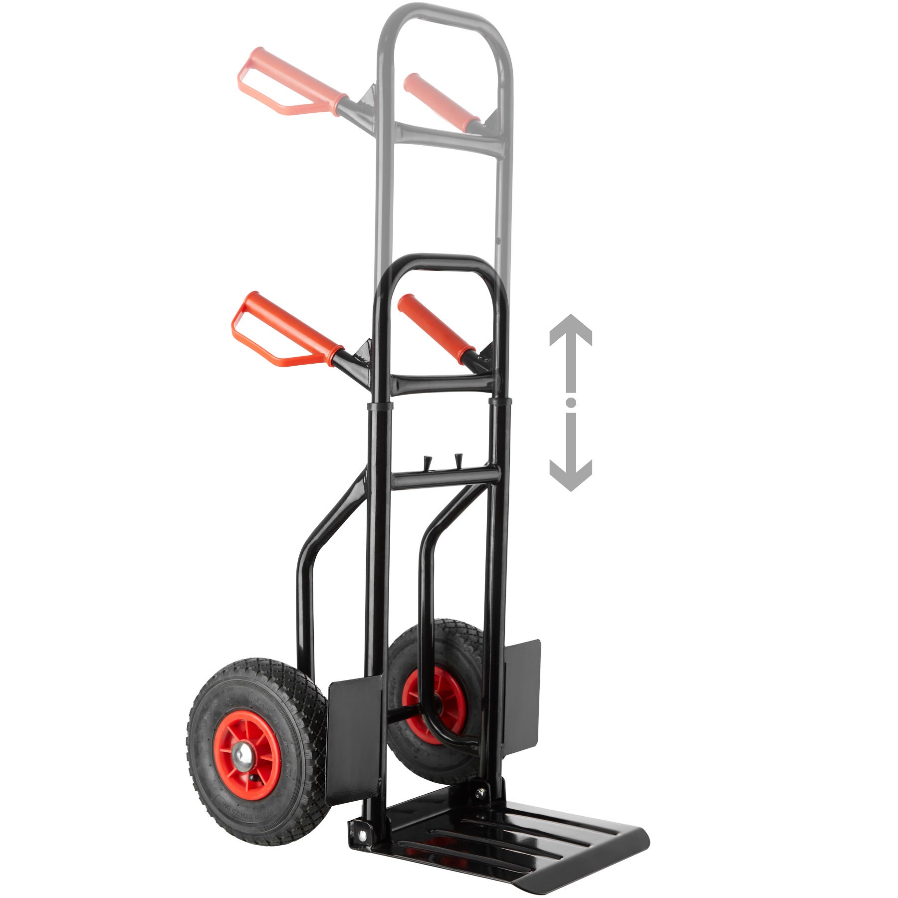 Diable Pliant Tectake 100kg - Chariot De Transport Tout Terrain Pour Déménagement Et Manutention