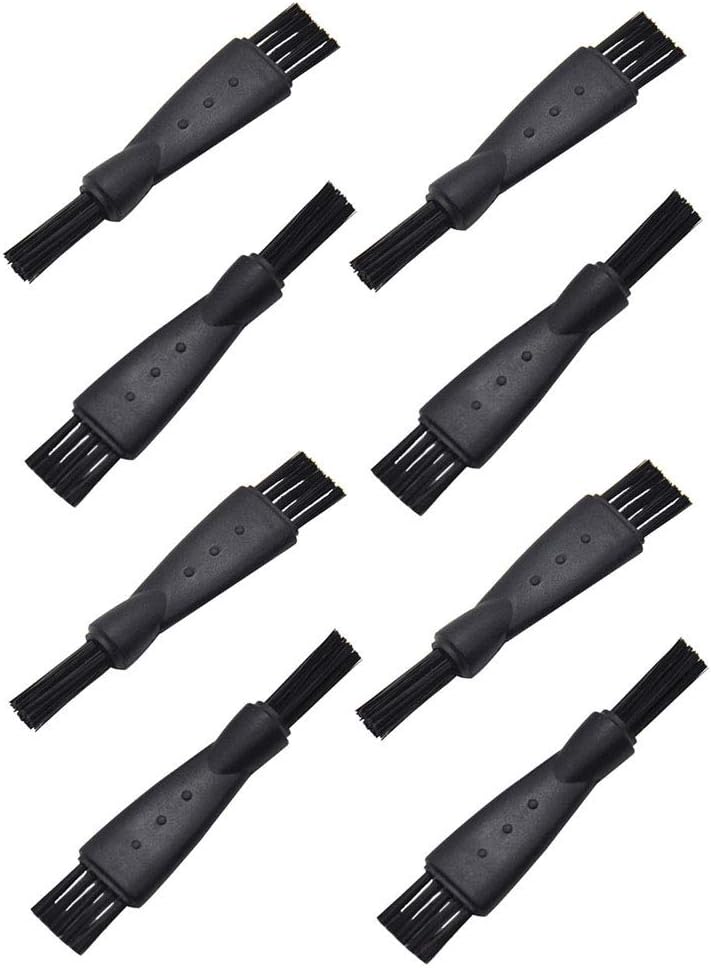 Zestaw 8 czarnych plastikowych szczotek czyszczących, 60 mm