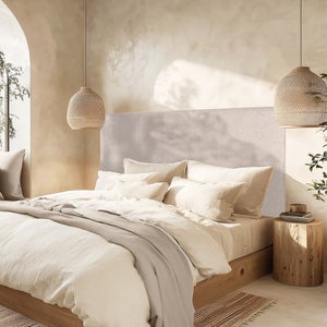 Cabecero Tapizado Acolchado Juliette Para Cama - Disponible En Varios Tamaños (135 A 160 Cm), Tela Rio14 Color Salmón