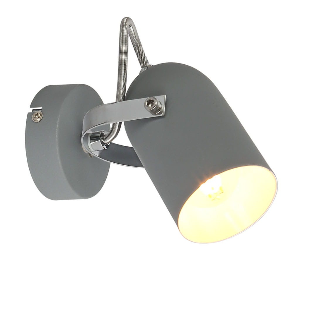 Kinkiet ścienny Gray szaro-chromowany 1xE14x40W wym: 15 x 17 x 8 cm metal IP20 Candellux