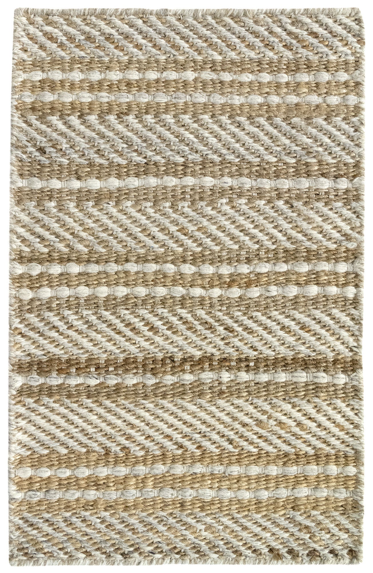 Hamid - Pack de petits tapis 60x40cm en jute et laine OLIVIA BLANCO - 2