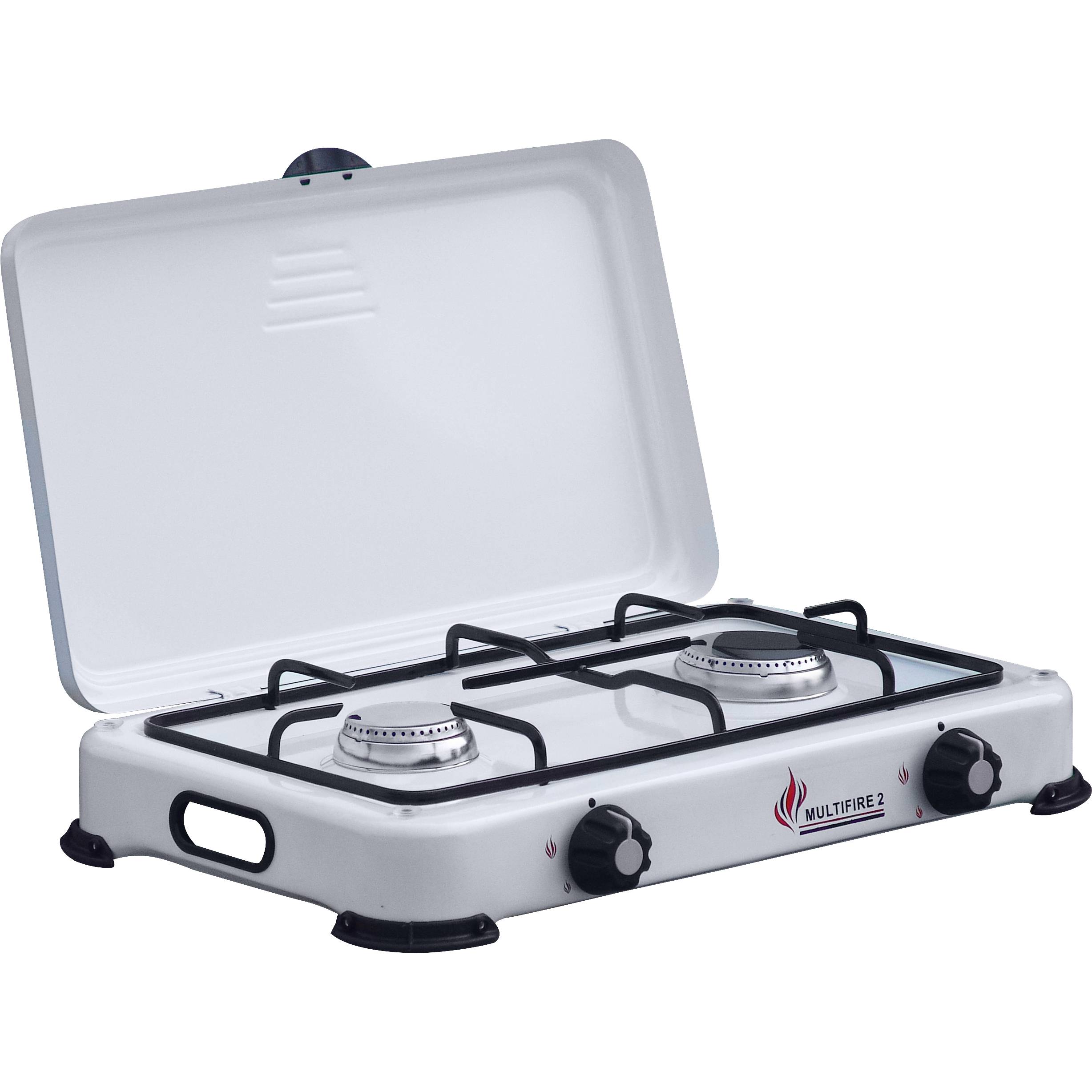 CUISINIÈRE À GAZ 2 FEUX AVEC COUVERCLE DE CAMPING - 4