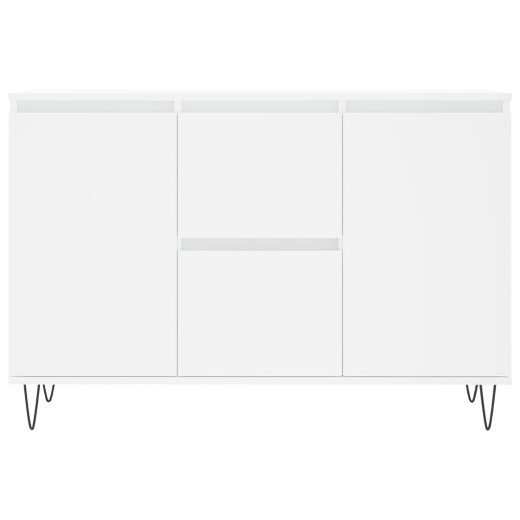 vidaXL Credenza Bianca 104x35x70 cm in Legno Multistrato - 5