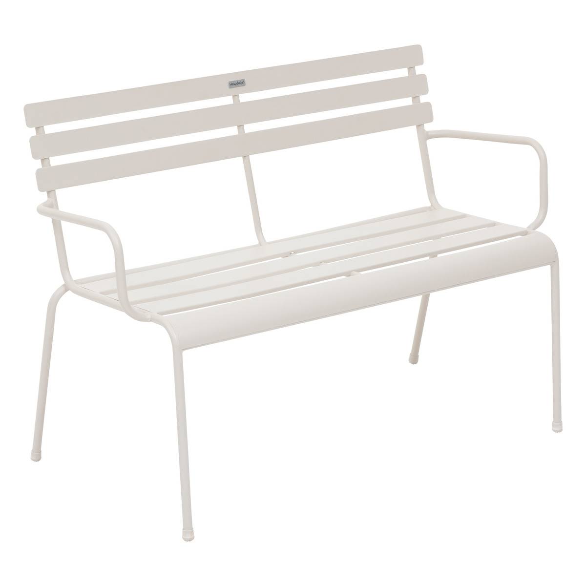 Banc De Jardin Alvernia 3 Places Noir - Acier Époxy Anti-Rouille Pour Terrasse