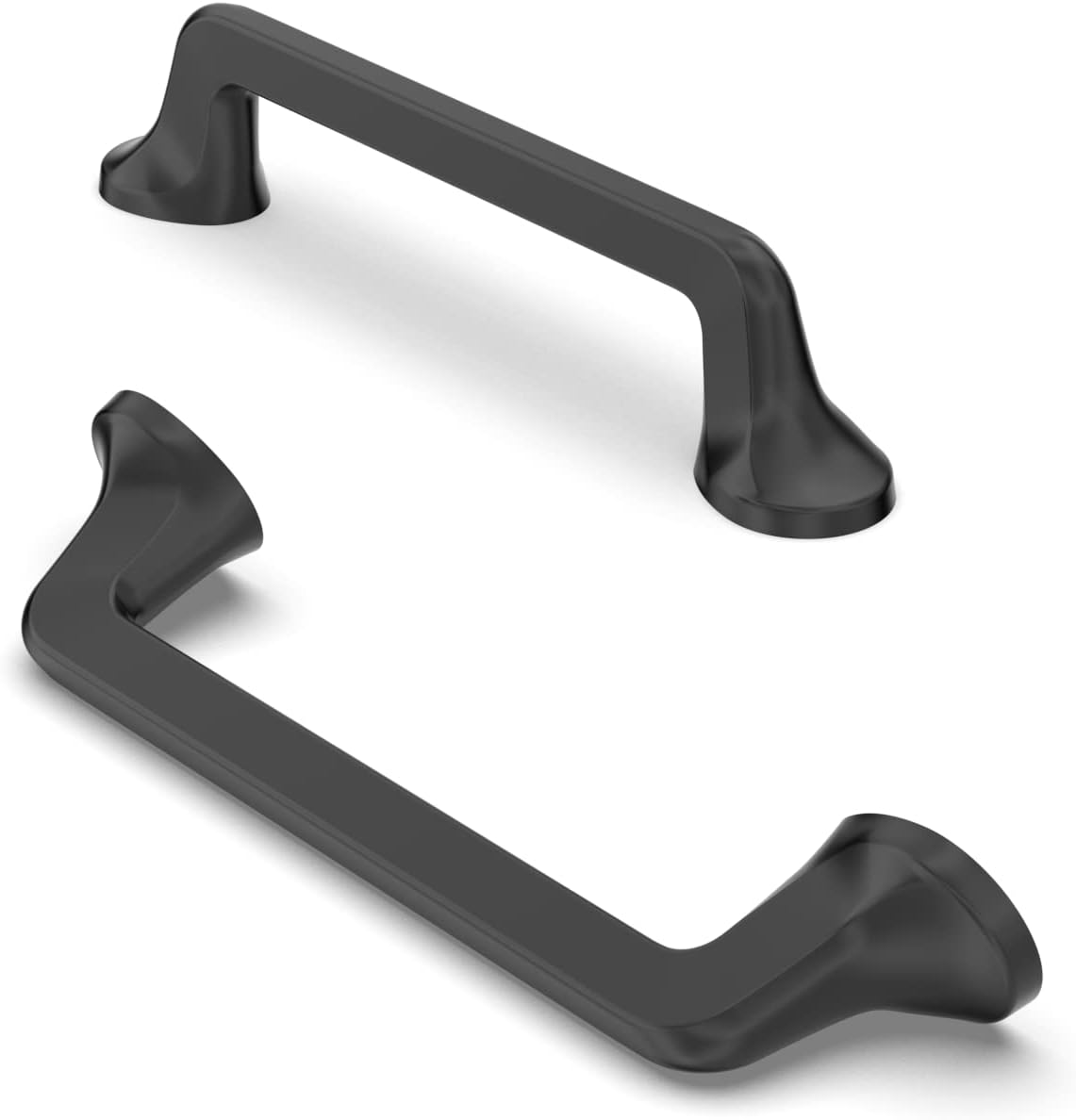 Uchwyty meblowe 10-częściowe, uchwyty do szafek, uchwyty do szuflad, uchwyty do szafek kuchennych, uchwyty meblowe, rozstaw otworów 96 mm, matowa czer
