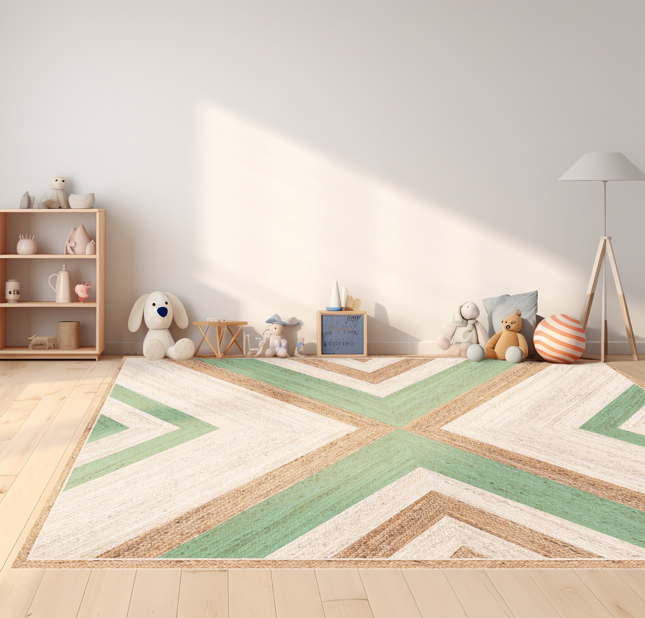 Alfombra Vinílica Con Diseño De Hojas Verdes 66x100 Cm | Impermeable, Antideslizante, Para Interior Y Exterior