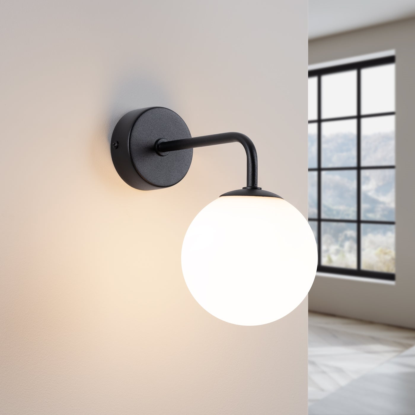Kinkiet BEALY 1 czarny LED 3000K - 12x22x21cm Sollux