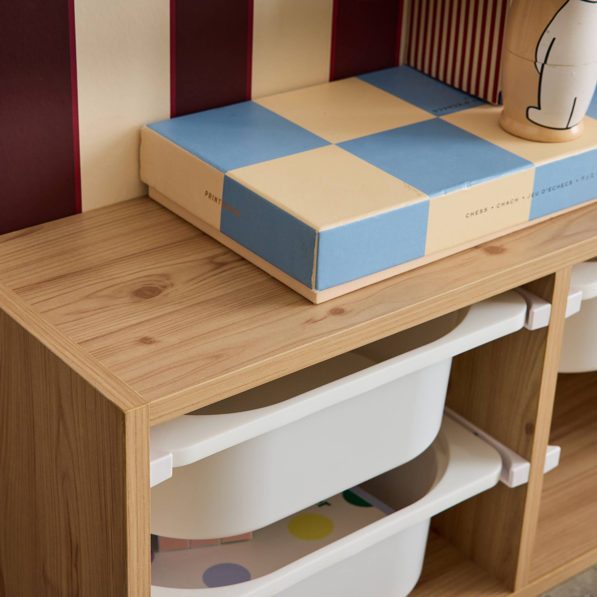 Contenitore per bambini, 6 contenitori, Marrone naturale - 6