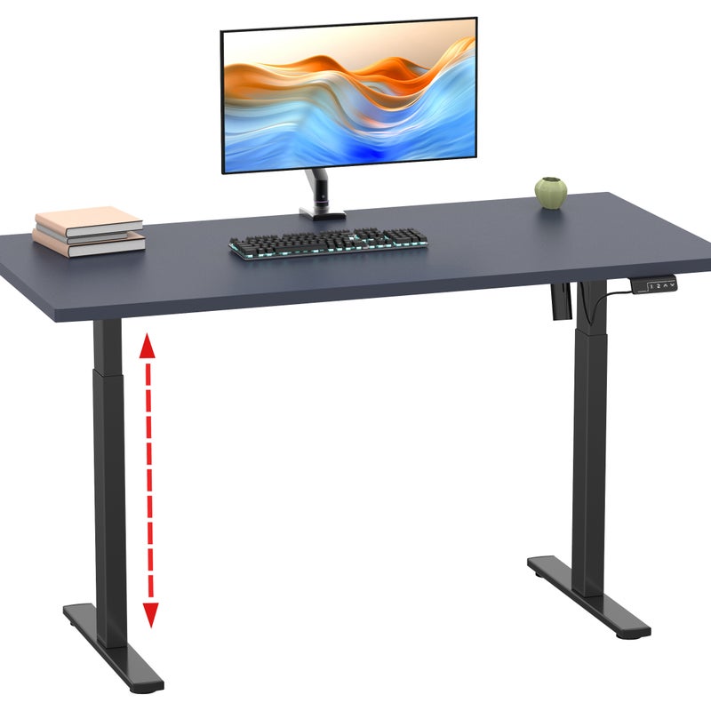 Biurko Lona Czarny / Antracyt W. 71-120 x S. 140 x G. 80 cm