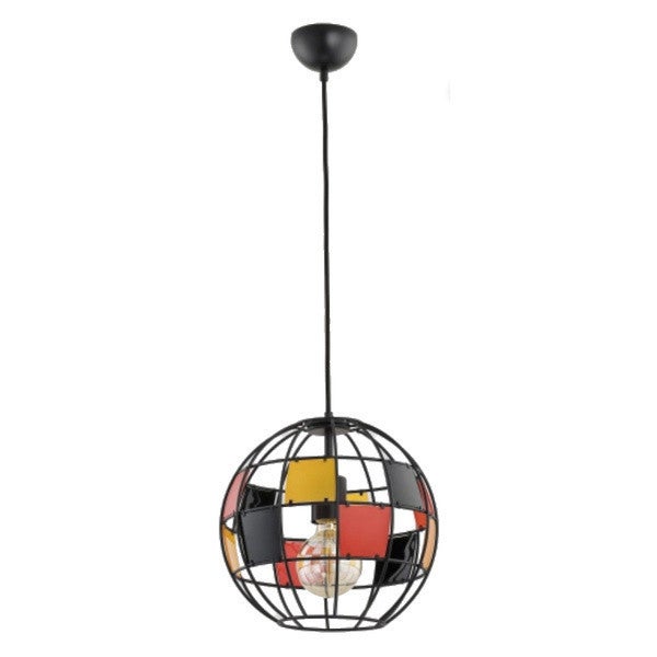 Lampa wisząca Basket czarna 1xE27x15W wym: 90 x 31 x 31 cm metal Alfa