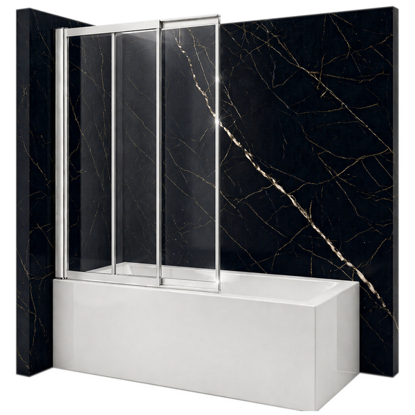 SILLA Parawan nawannowy SPENCER 2-skrzydłowy 120x150 cm Rozsuwany Chrom